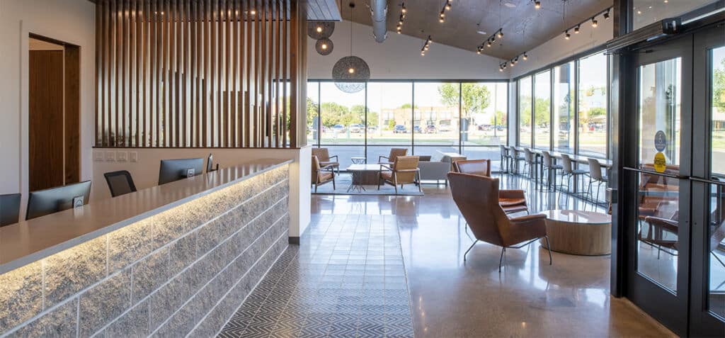 The lobby at McDonald Dental Group.