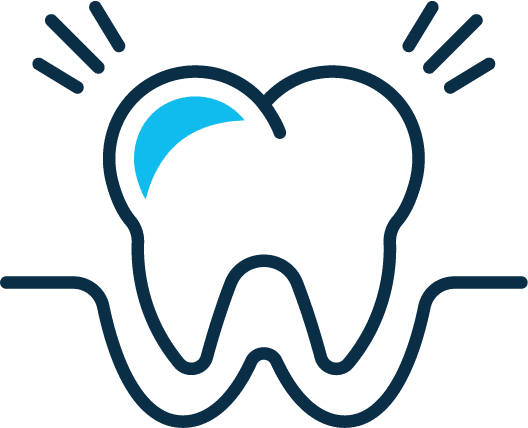 Reduce pressure and crowding caused by erupting wisdom teeth icon.